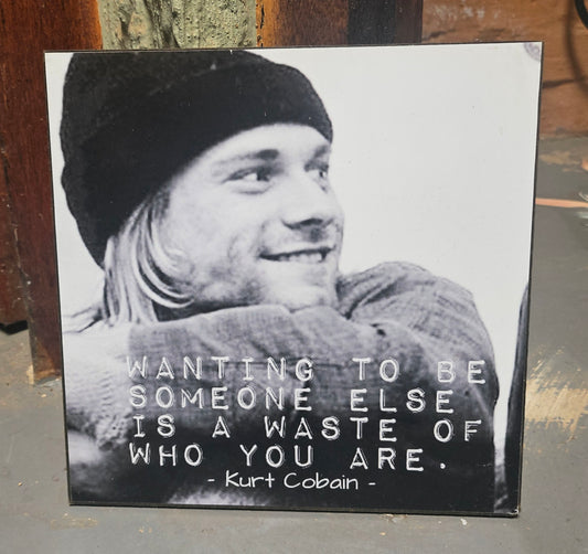 Block Mounted Picture Kurt Cobain