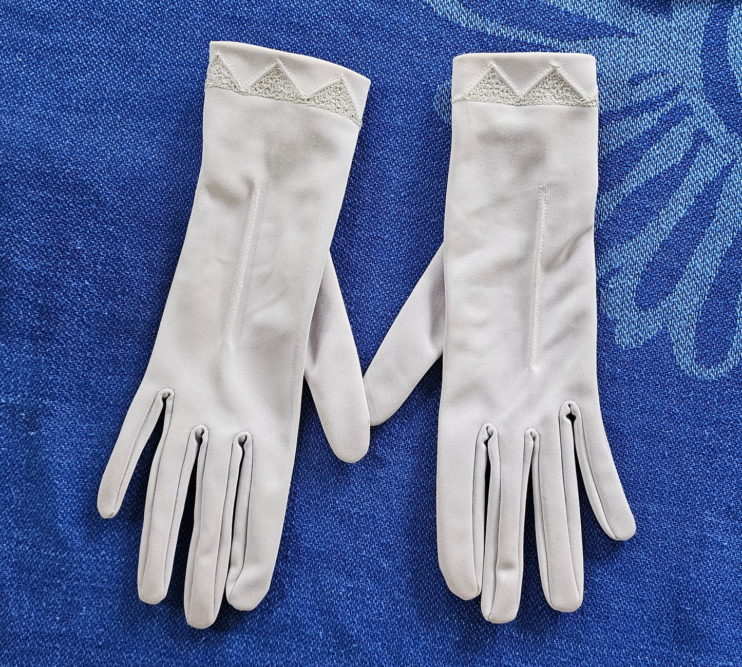 Gloves light grey Fabric