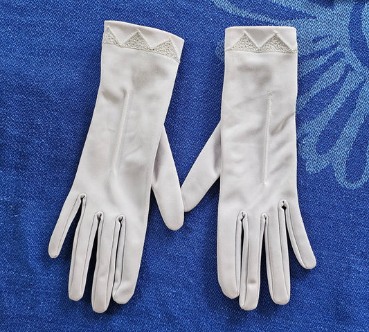 Gloves light grey Fabric