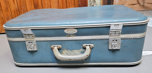 Vintage suitcase blue