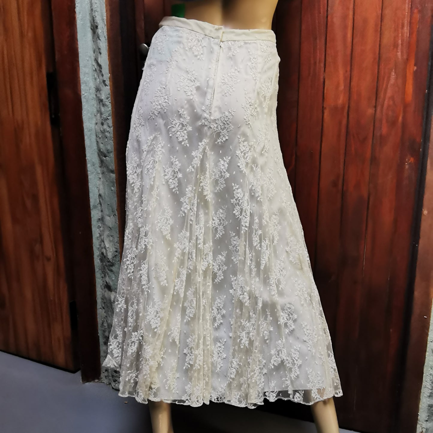French Couture Beige Skirt