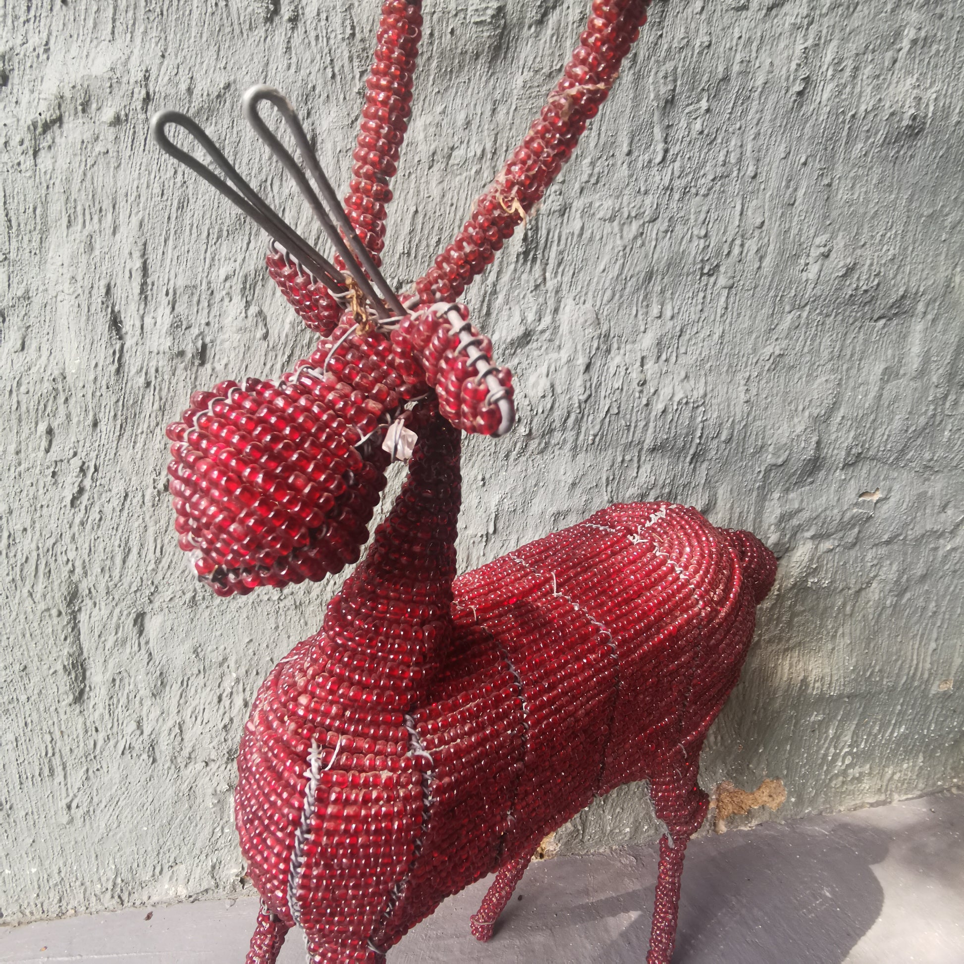Large Red Beaded Reindeer 