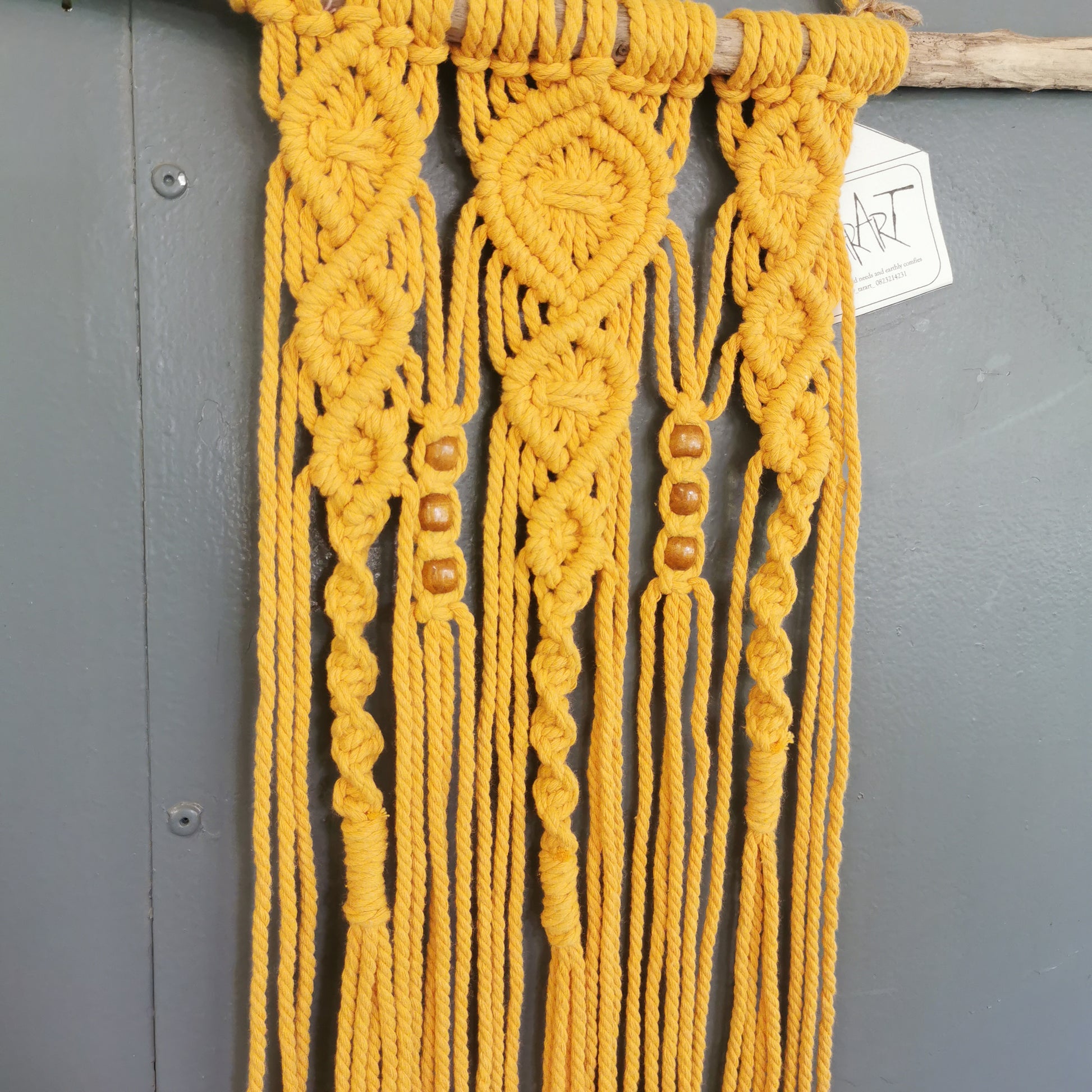 Yellow Macrame Wall Hanging 